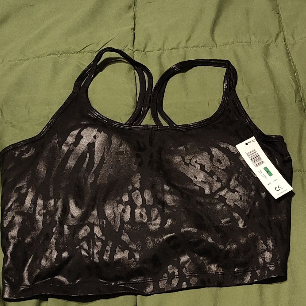 Black Animal Print Women's Sports Bra